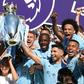 Manchester City celebrate winning the 2017/18 Premier League title