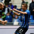 Belgian defender Timothy Castagne (R) scored Atalanta's second goal