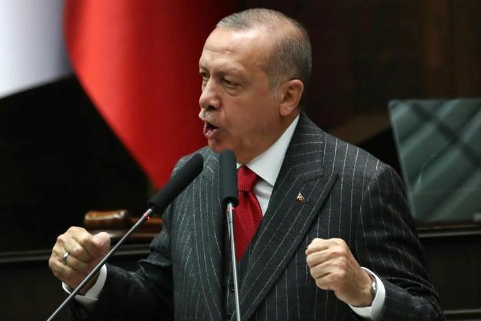 Turkish President Recep Tayyip Erdogan (pictured May 7, 2019) said there is "absolutely no question of (Turkey) taking a step back from the S-400s purchase"