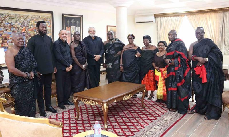 Rawlings pays final respects to Kyebihene and Abontendomhene
