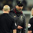 Liverpool manager Jurgen Klopp speaks to match officials after his side's 1-1 draw with West Ham