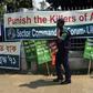 Activists protested in Bangladesh after the grisly 2015 murder of atheist blogger Avijit Roy. Police said on Monday they had charged siux people with his killing