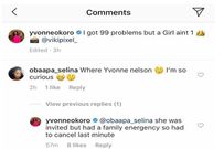 Yvonne Okoro's Instagram reply