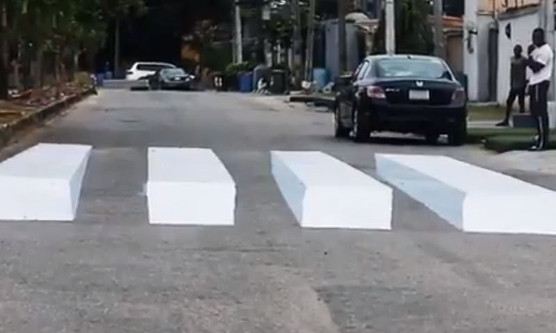 3D zebra crossing