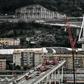 Thousands of tonnes of steel, concrete and asphalt have already been removed from the spectacularly truncated high-rise bridge to make it lighter before the 'deconstruction' begins