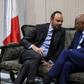 Philippe (L) spoke with his Malian counterpart Soumeylou Boubeye Maiga on arrival at Bamako's airport