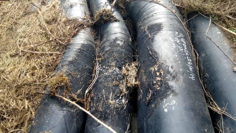 Tema Gas Pipelines burnt