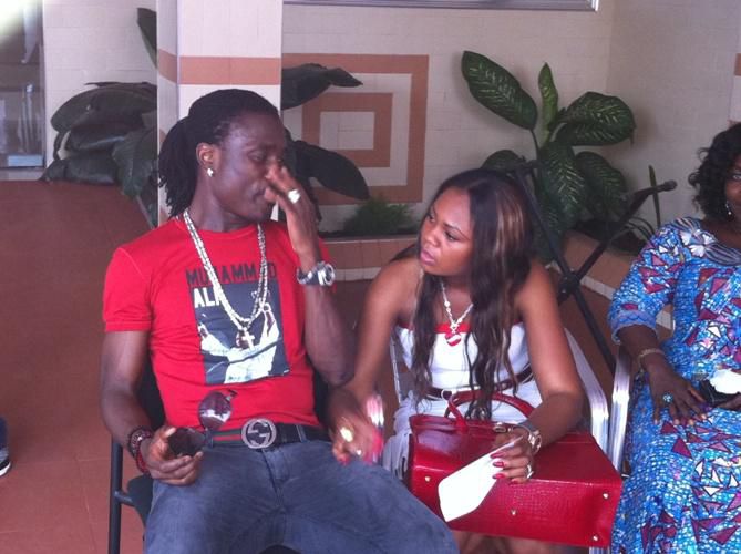 Derek Boateng with wife Aisha Boateng