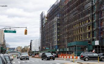 Change descends on a busy Brooklyn thoroughfare