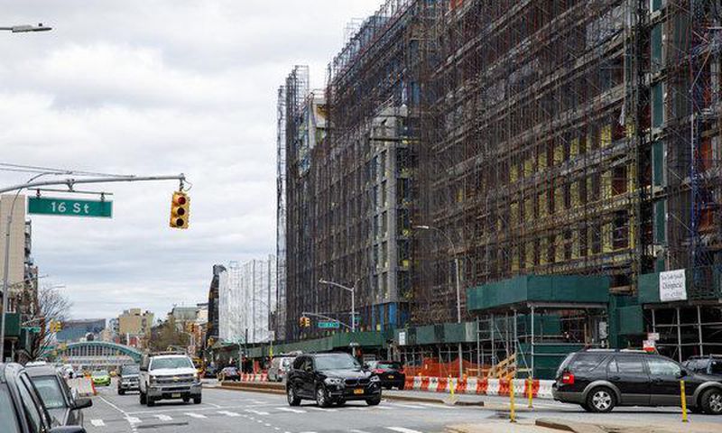 Change descends on a busy Brooklyn thoroughfare