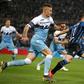 Lazio's Sergej Milinkovic-Savic (L) broke through three minutes after coming on as a late substitute.