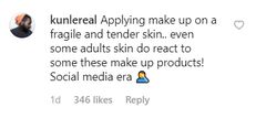 Makeup baby comment