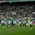 In a league of their own: Celtic clinched an eighth straight Scottish Premiership title on Saturday