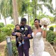 Mr and Mrs Dumelo with their son