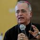 The Auxiliary Bishop of Managua, Silvio Baez, a government critic, speaks to the press in Managua