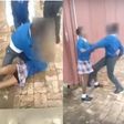 Heart-stopping fight between a female and male student emerges (Video)