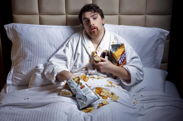 Eating in bed