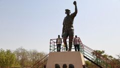 Burkinabe leader Thomas Sankara's statue