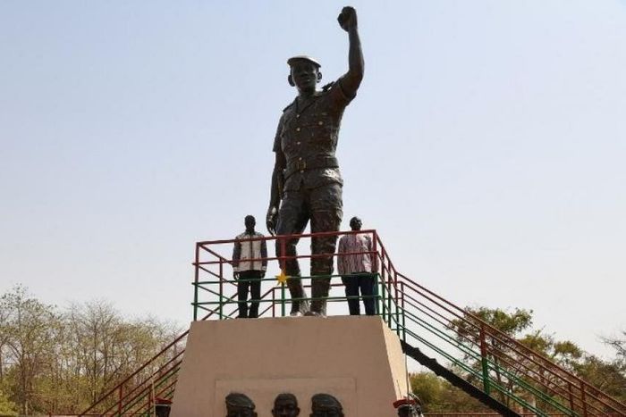 Burkinabe leader Thomas Sankara's statue
