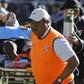 Bolivian referee Victor Hugo Hurtado is taken away on a stretcher during Bolivia's first division football match between Always Ready and Oriente Petrolero at the Municipal Stadium in El Alto, Bolivia on May 19, 2019