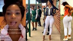 Beware: Secondary school teacher with heavy backside issues serious warning (Video)