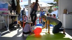 For the first time this year, the festival has opened a special day care centre to lend a hand to parents in the film industry