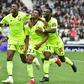 Lille players celebrate a goal which was later ruled out by VAR which meant they failed to stop PSG from winning the Ligue 1 title
