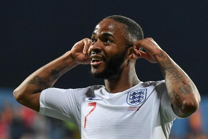 England forward Raheem Sterling was targeted by racist abuse during the 5-1 win in Montenegro
