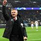 Ole Gunnar Solskjaer celebrates one of Manchester United's greatest European victories