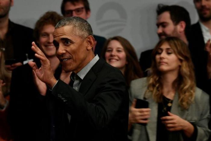 Obama is in Germany to promote his foundation