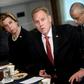 Acting US Secretary of Defense Patrick Shanahan (C) has been cleared of favoring his former employer Boeing in an internal Pentagon ethics investigation