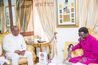 Former president John Mahama with Agyin Asare