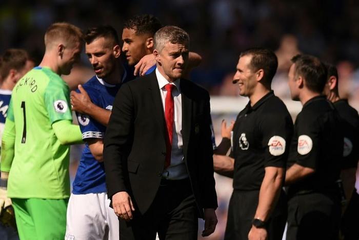 Plenty to ponder: Manchester United manager Ole Gunnar Solskjaer after defeat at Everton on Sunday