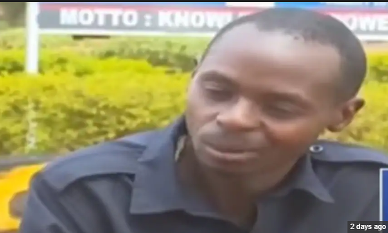 University graduate becomes security guard at his former S.H.S after years of fruitless job searching