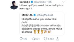 Sarkodie and Medikal's tweet