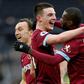Declan Rice (centre) has started 23 of 26 Premier League games for West Ham this season