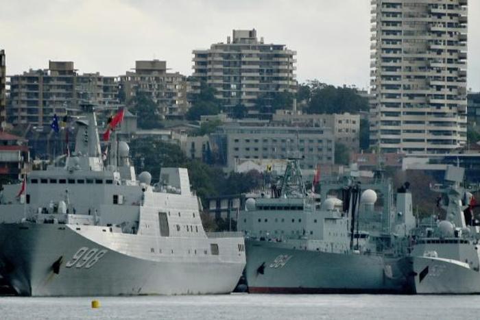 The sighting of three Chinese warships comes amid heightened concern about Beijing's growing clout in the South Pacific region