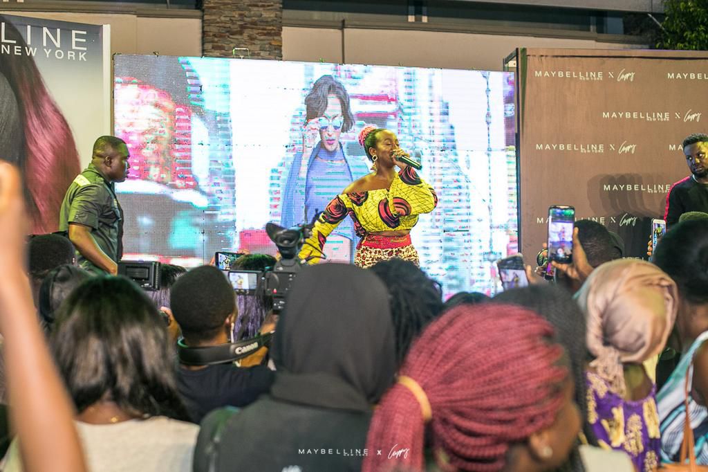 DJ Cuppy in Accra for the Maybelline event