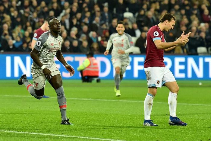 Missed opportunity: Sadio Mane (left) opened the scoring in Liverpool's 1-1 draw at West Ham