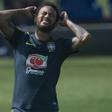 Neymar in training in Brazil