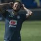 Neymar in training in Brazil