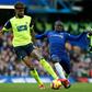 Huddersfield Town's Philip Billing (L), in action against Chelsea's N'Golo Kante (R) last month, has been subjected to racial abuse online