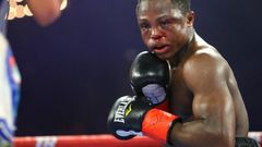Isaac Dogboe was unable to continue the fight after his father threw in the towel