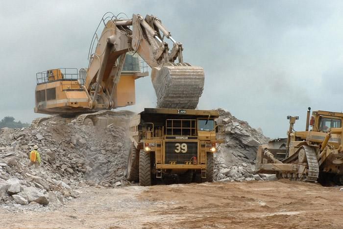 Excavators and bulldozers