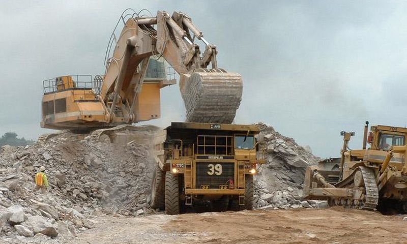 Excavators and bulldozers