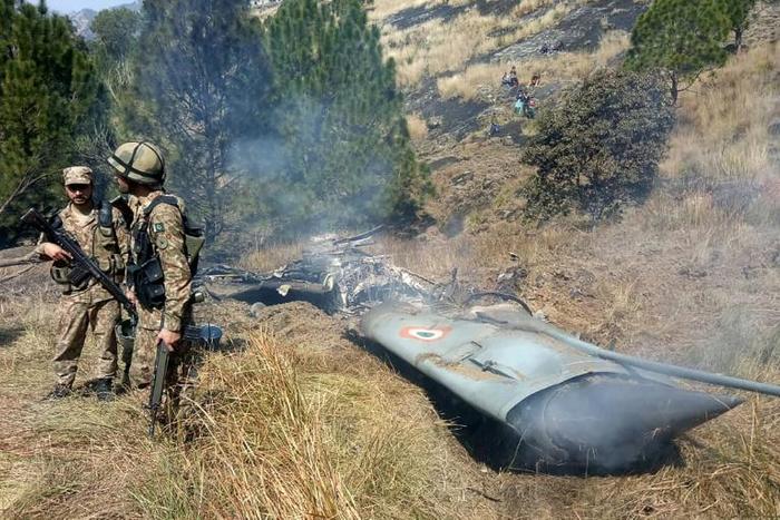 An Indian jet was shot down in Pakistan-controlled Kashmir in February