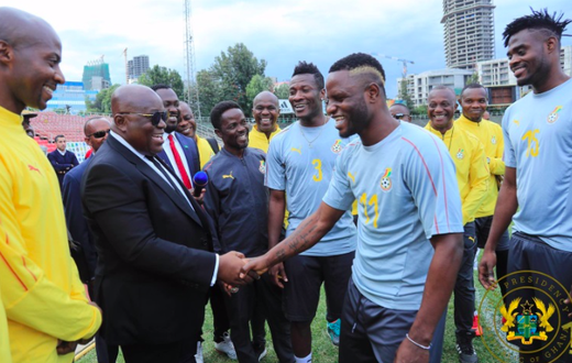 Nana Addo visit Black Stars camp