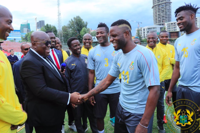 Nana Addo visit Black Stars camp