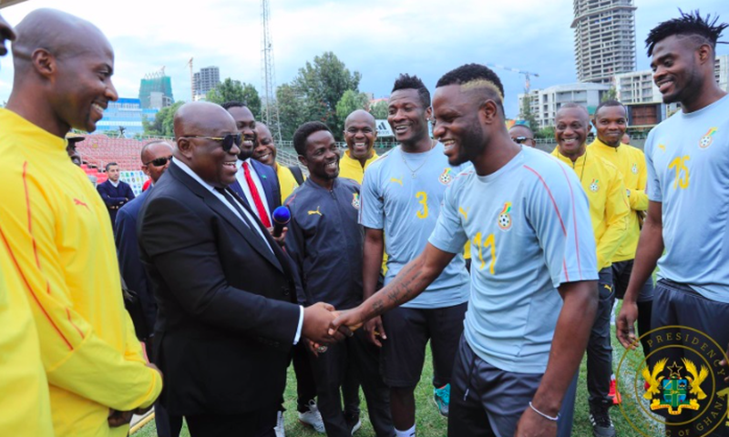 Nana Addo visit Black Stars camp