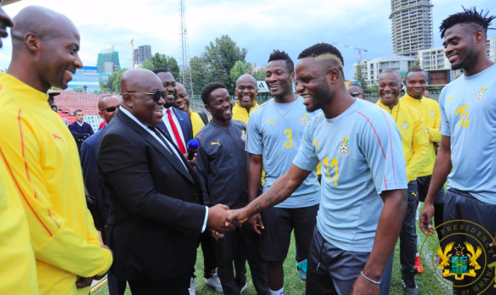 Nana Addo visit Black Stars camp